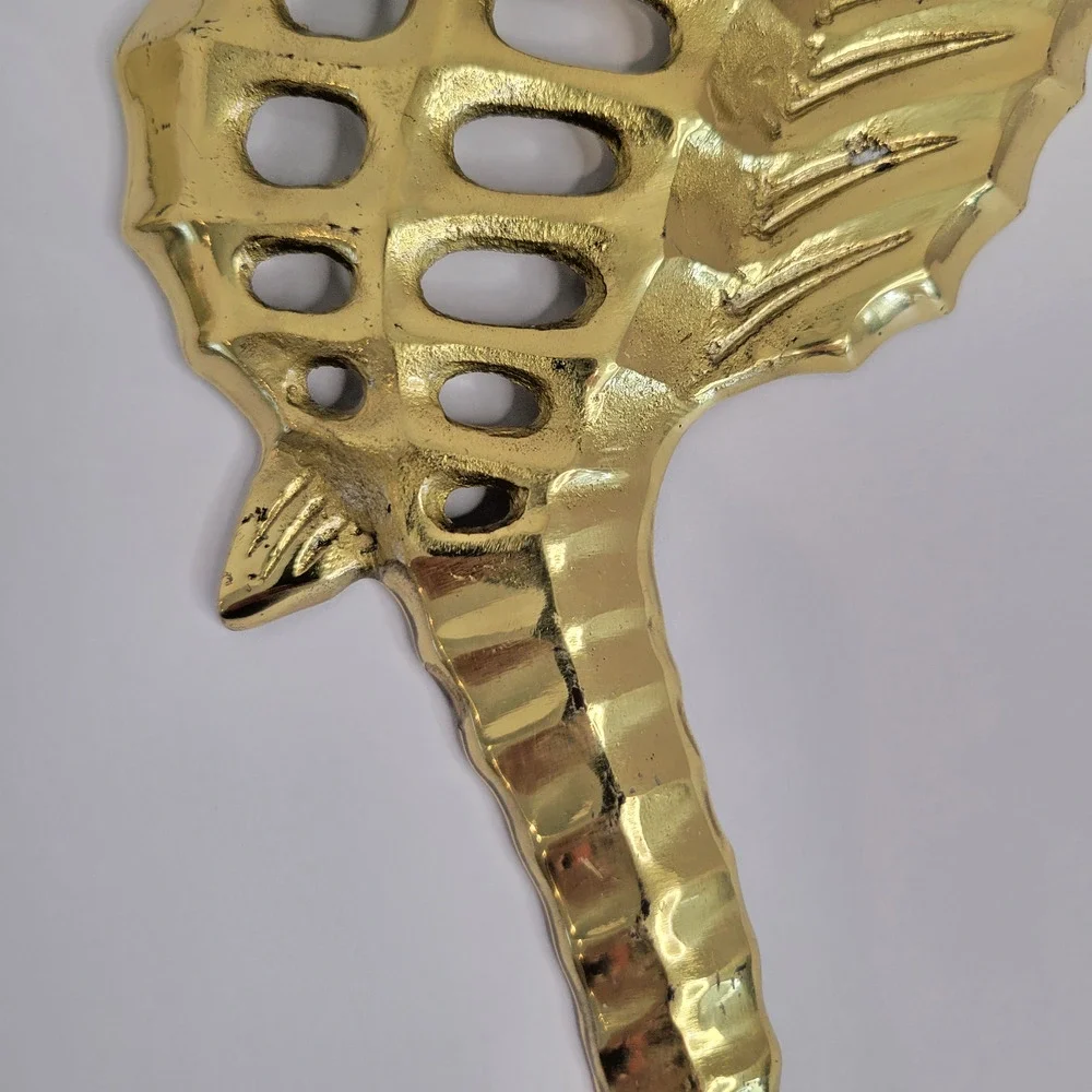 Vintage Solid Brass Sea Horse Wall Hangings Pair 14” & 12” Japan
